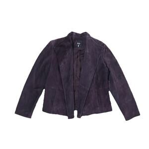 Eileen Fisher Women’s Purple Italian Goat Suede Blazer Jacket Size S